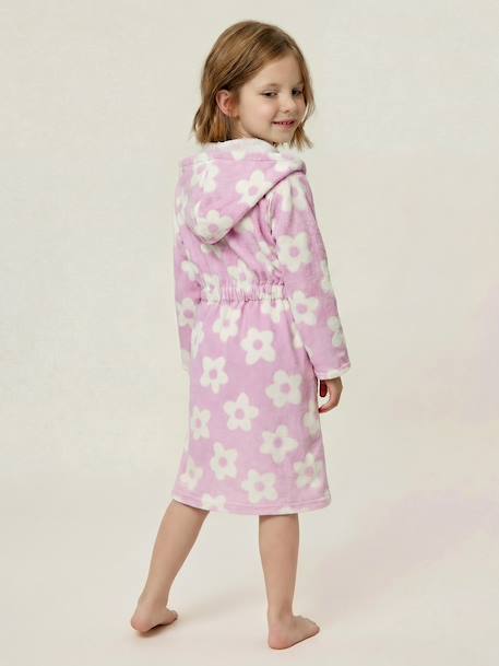 Peignoir de bain enfant MARGUERITE personnalisable, avec coton recyclé mauve 5 - vertbaudet enfant 