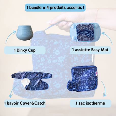 Coffret repas 4 accessoires bleu Multi-coloured 5 - vertbaudet enfant 