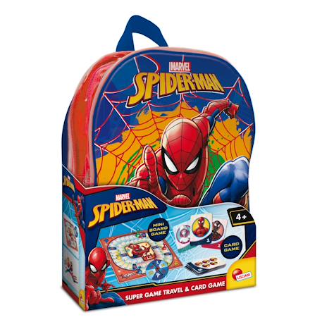 Spider-man – Jeux de voyage avec jeux de plateau, cartes et sac à dos MULTICOLORE 1 - vertbaudet enfant 