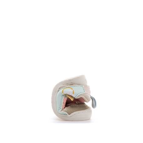 Sandales filles synthétique fermeture adhésive barefoot Beige aigue-marine 3 - vertbaudet enfant 