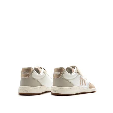 Sneakers filles synthétique lacets- fermeture adhésive barefoot Rose sable+White 5 - vertbaudet enfant 