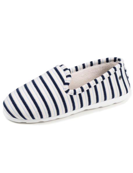 Chaussons charentaises très confortables, en jersey bio Rayure marinière+Rayuresbleues 12 - vertbaudet enfant 