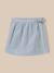 Jupe-short en seersucker fille Rayure seersucker bleu 1 - vertbaudet enfant 