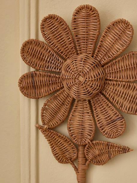 Fleur murale en rotin tressé Beige clair 2 - vertbaudet enfant 