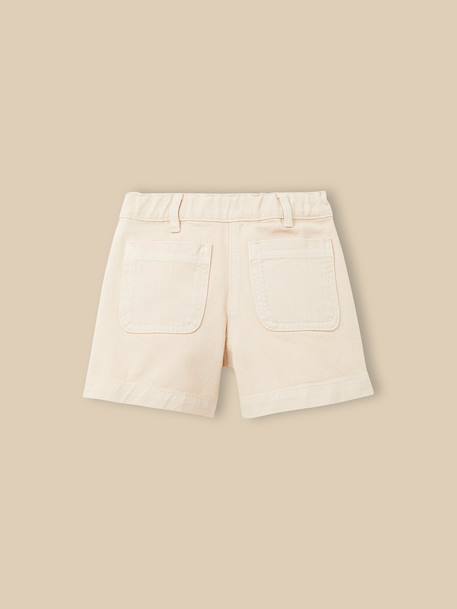 Short fille denim couleur Ecru+Rose tendre+Sable 11 - vertbaudet enfant 