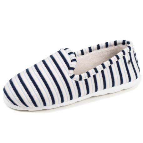 Chaussons charentaises très confortables, en jersey bio Rayure marinière+Rayuresbleues 7 - vertbaudet enfant 