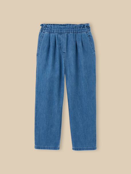 Pantalon large  denim light Denim stone 1 - vertbaudet enfant 