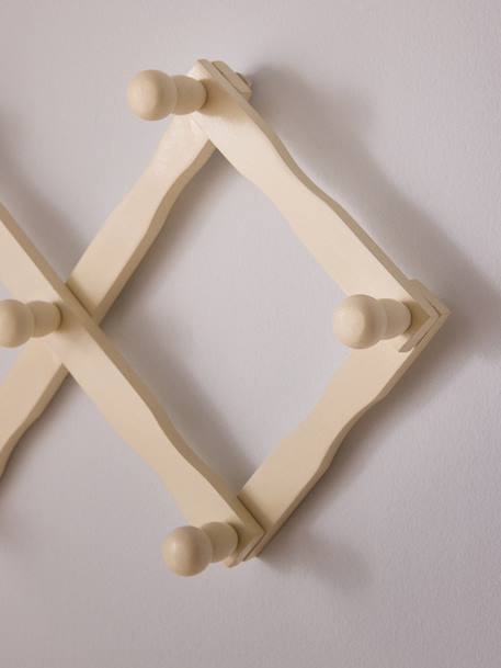 Portemanteau accordéon en bois Ivoire+Vert doux 2 - vertbaudet enfant 