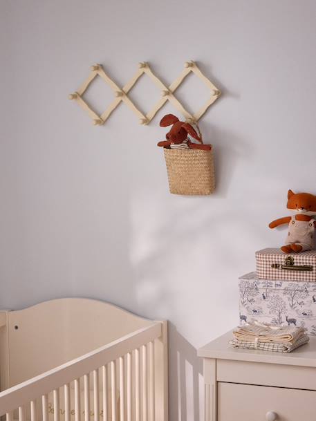 Portemanteau accordéon en bois Ivoire+Vert doux 3 - vertbaudet enfant 