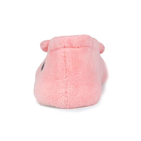 Chaussons ballerines ultra confortables, en coton biologique et semelle en cuir, détail grand nœud Corail+Noir 5 - vertbaudet enfant 
