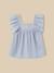 Blouse  en plumetis brodé Bleu clair 1 - vertbaudet enfant 