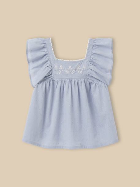 Fille-Blouse  en plumetis brodé