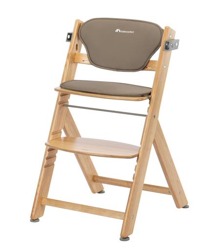 Chaise haute bébé en bois avec coussin timba Light wood+Mineral graphite+Mist gray+Natural (wood) 18 - vertbaudet enfant 
