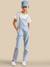 Salopette fille - vichy brodé Vichy bleu 5 - vertbaudet enfant 