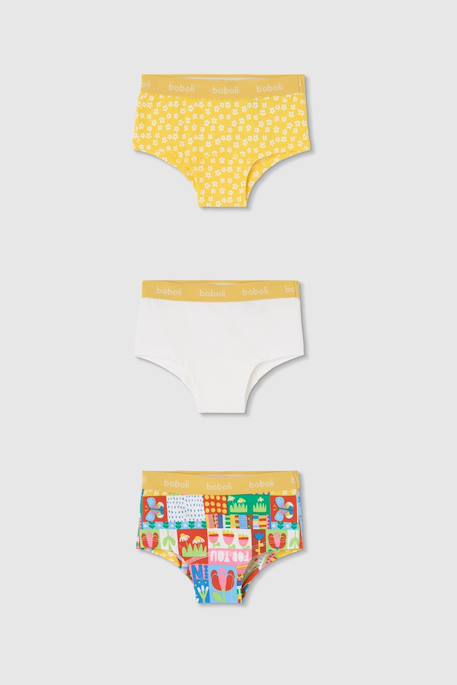 Fille-Pack de 3 culottes en coton imprimé