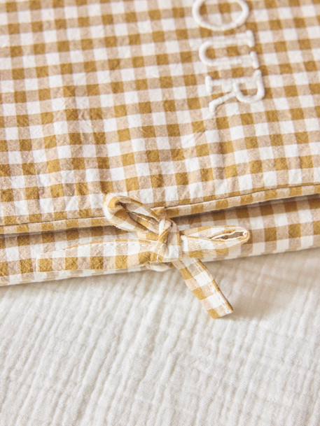Housse pour carnet de santé en gaze vichy Vichy caramel 2 - vertbaudet enfant 