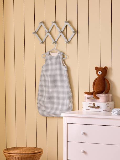 Portemanteau accordéon en bois Ivoire+Vert doux 6 - vertbaudet enfant 