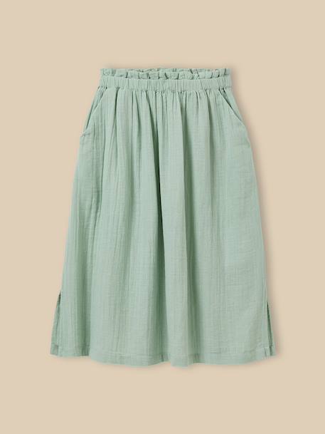 Fille-Jupe longue en gaze de coton biologique