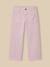 Pantalon droit  en denim Rose tendre+Rouge theatre 1 - vertbaudet enfant 