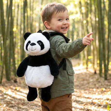 Sac à dos peluche pour enfant animaux Beige+Écru+Gris clair+Noir+Taupe+Vert de gris 17 - vertbaudet enfant 