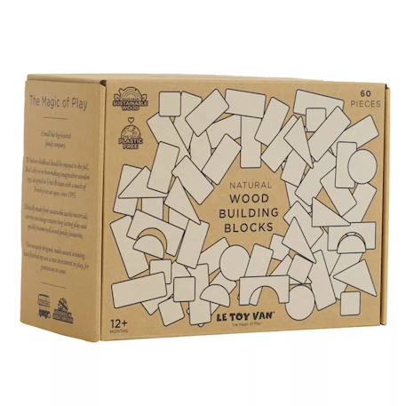 Blocs de construction en bois naturel Beige 2 - vertbaudet enfant 