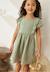 Robe enfant en gaze de coton anaelle Kaki 1 - vertbaudet enfant 
