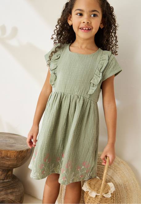 Bébé-Robe enfant en gaze de coton anaelle