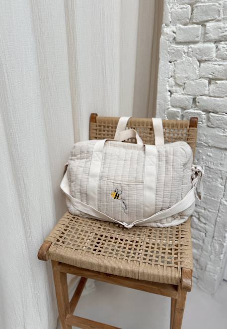 Sac à langer en gaze de coton eden Beige 1 - vertbaudet enfant 