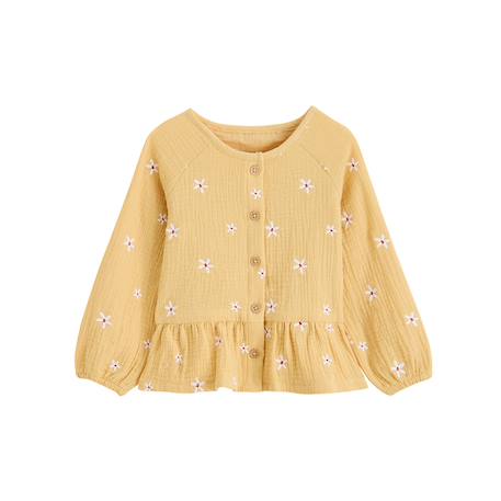 Blouse enfant en gaze de coton camila Jaune 2 - vertbaudet enfant 