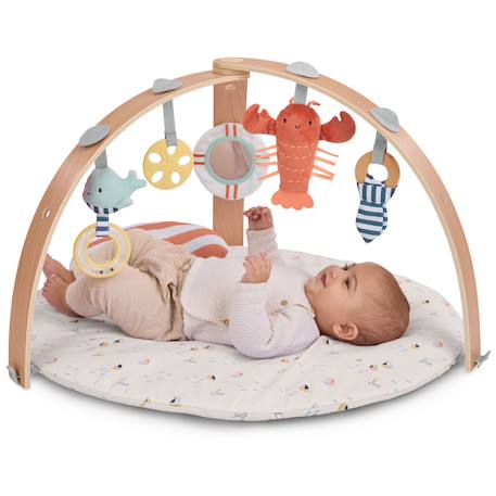 Tapis d'éveil réversible cozy spot loamy Multicolore+Vert d'eau, blanc, orange 3 - vertbaudet enfant 