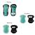 Set 3 protections enfant xs (coudes, genoux, poignets) Bleu marine+Bleu pastel+Rose+Rose pastel+Vert menthe 14 - vertbaudet enfant 