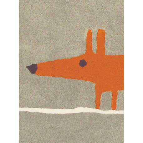 Tapis enfant mr fox en laine fait main Orange 4 - vertbaudet enfant 