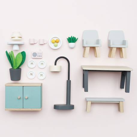 Salle à manger pour maison de poupées Beige 5 - vertbaudet enfant 