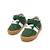 Sneakers garçon synthétique lacets- fermeture adhésive barefoot Vert foncé 2 - vertbaudet enfant 