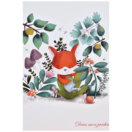 Doudou attache-sucette renard en velours et coton – Dès la naissance Orange, bleu, blanc 6 - vertbaudet enfant 