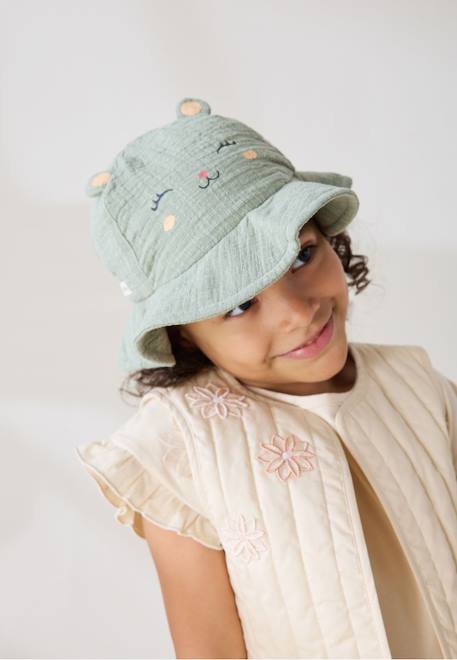 Bébé-Accessoires-Capeline bébé en gaze de coton anaelle