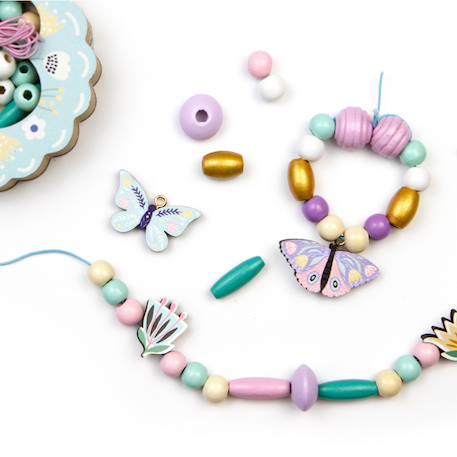Coffret créatif bijoux enfant en forme de papillon avec 194 perles – Dès 4 ans Multicolore 2 - vertbaudet enfant 