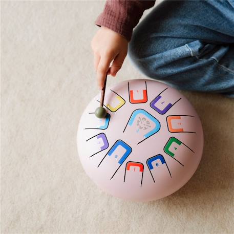Tongue drum 11 notes Blanc+Gris+Jaune+Noir+Rose+Rouge+Vert+Violet 26 - vertbaudet enfant 