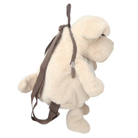 Sac à dos peluche pour enfant animaux Beige+Écru+Gris clair+Noir+Taupe+Vert de gris 4 - vertbaudet enfant 