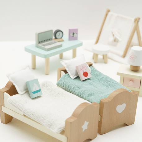 Chambre enfants pour maison de poupées Beige 3 - vertbaudet enfant 