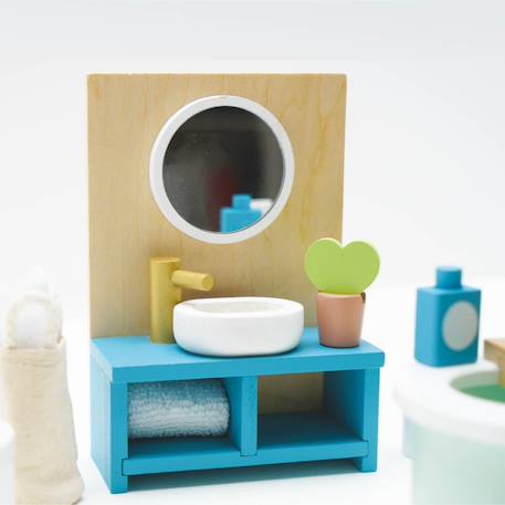 Salle de bain pour maison de poupées Beige 4 - vertbaudet enfant 