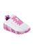 Baskets basses à lacets Blanc et rose+Noir multi 3 - vertbaudet enfant 
