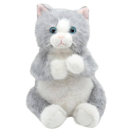 Peluche doudou chat ultra douce pour enfant milo Beige+Gris clair 4 - vertbaudet enfant 