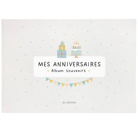 Album anniversaire enfant à personnaliser avec pages souvenirs et photos – 54 pages couverture cartonnée Beige, rose, ocre 1 - vertbaudet enfant 