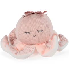 Jouet-Doudou bébé en tricot et velours avec nœud – Dès la naissance