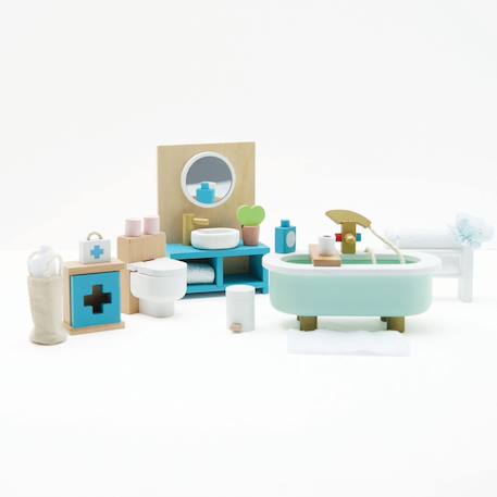 Salle de bain pour maison de poupées Beige 2 - vertbaudet enfant 