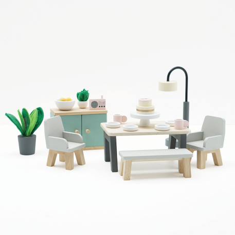 Salle à manger pour maison de poupées Beige 2 - vertbaudet enfant 