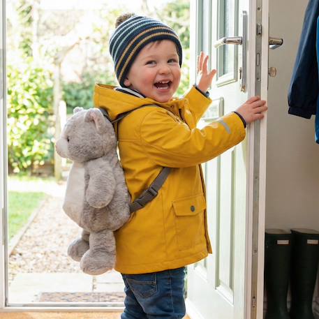 Sac à dos peluche pour enfant animaux Beige+Écru+Gris clair+Noir+Taupe+Vert de gris 12 - vertbaudet enfant 