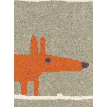 Tapis enfant mr fox en laine fait main Orange 3 - vertbaudet enfant 