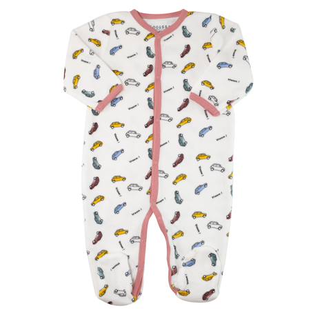 Pyjama bébé en velours Blanc 1 - vertbaudet enfant 